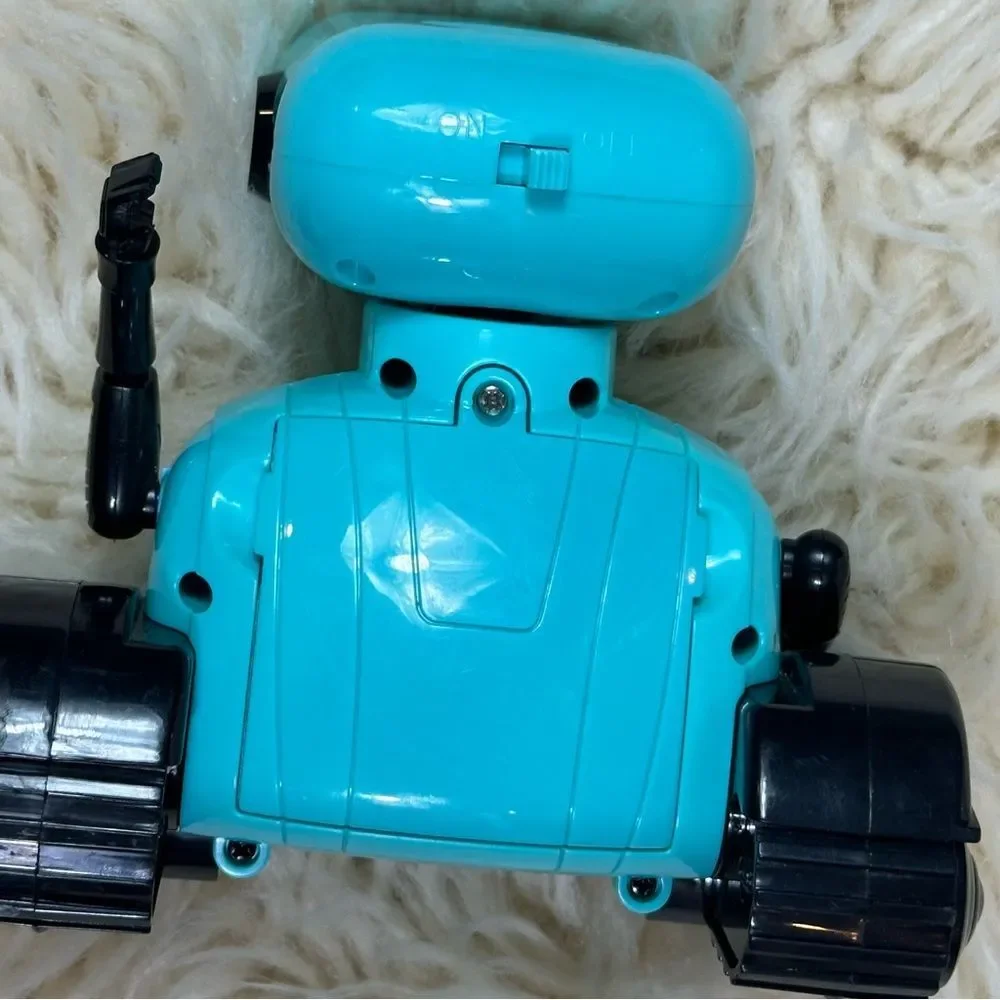 Interactive Turquoise and Black Robot Toy